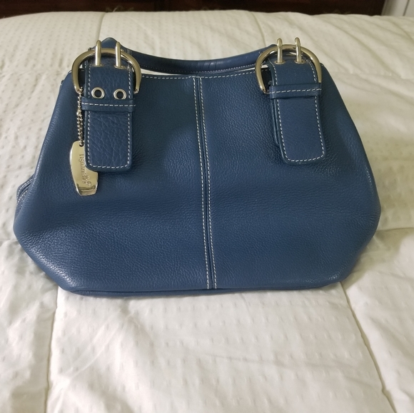 Tignanello Handbags - Tignanillo Blue Leather Purse